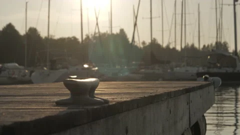 Dock in a Harbour Video stock 155470887