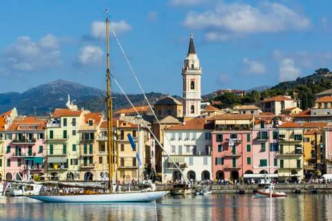 Dock of Imperia in Liguria Stock-Fotos