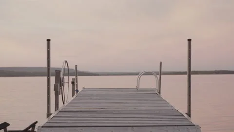 Dock on a lake Stock Footage 230990480