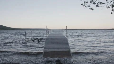 Dock on a lake Stock Footage 231001554