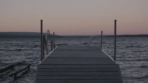 Dock on a lake Stock Footage 231001881