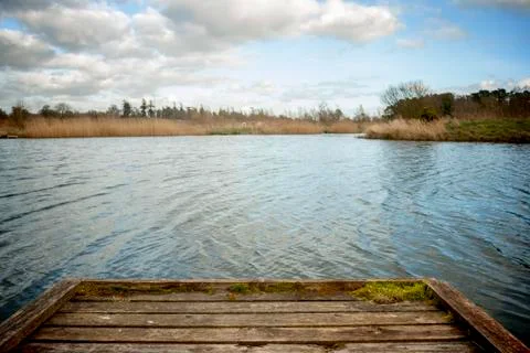 Dock lake Stock Photos