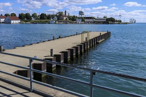 Dock by the lake Stock Photos
