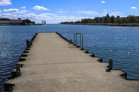 Dock on the lake Stock Photos