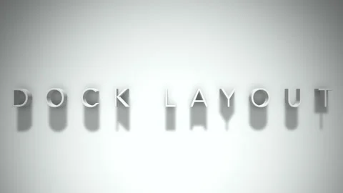 Dock layout 3D title animation with shadows on a white background Vídeos de archivo 297132845