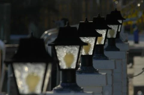 Dock lights Stock Photos