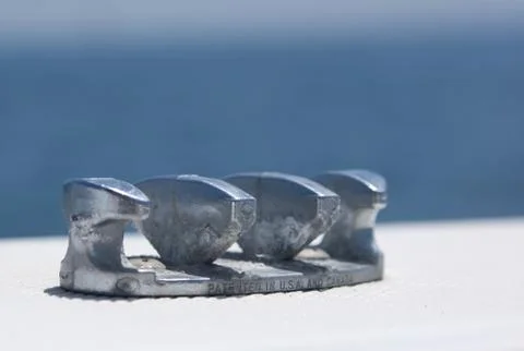 Dock line cleat Foto stock