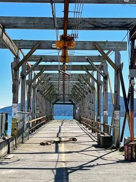 Dock On The Lummi Reservation Stock Photos