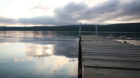 Dock Morning Move Left Stock Footage 62763390