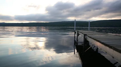 Dock Morning Move Right Stock Footage 62763286
