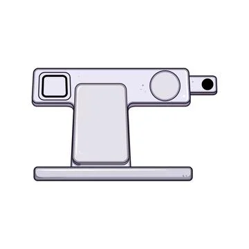 Dock multi device charging station cartoon vector illustration Stockillustratie