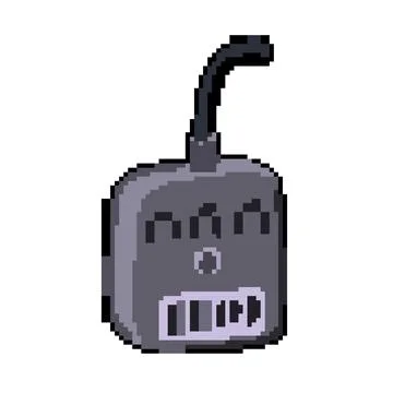 Dock multi device charging station pixel art vector illustration Stock Illustration