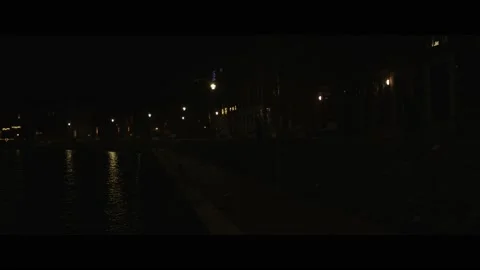 Dock at night Video stock 228793442