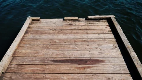 A dock over the river 스톡 동영상 75597127
