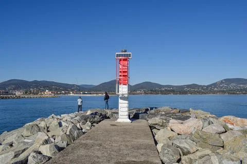 Dock port Cogolin Stock Photos
