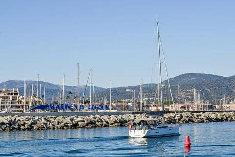 Dock port Cogolin Stock Photos