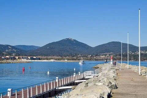 Dock port Cogolin Stock Photos