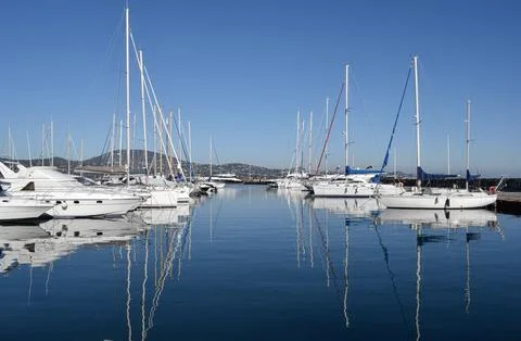 Dock port Cogolin Stock Photos
