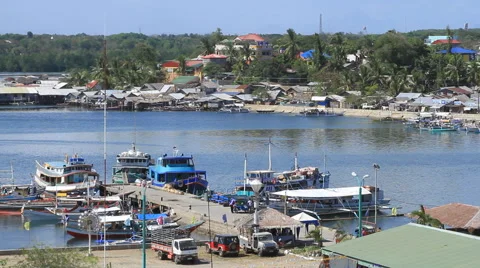 Dock in Puerto Princessa Bay Stock Footage 50032022