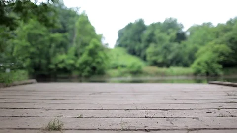 Dock River Park Closeup Stockbeeldmateriaal 82953833