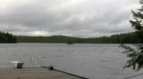 Dock rocking in wind and waves Stock Footage 401988