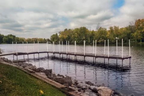 Dock on the Seneca River Stock Photos