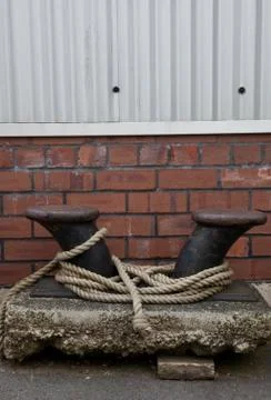 Dock side rope Stock Photos