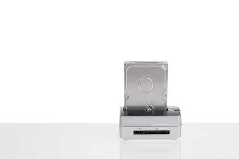 Dock station to-read hard drives. To format and backup data. HDD. Stock Photos