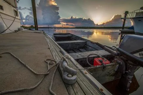 Dock Sunset Stock Photos