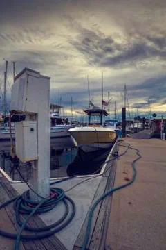 Dock View of Marina Stock Photos