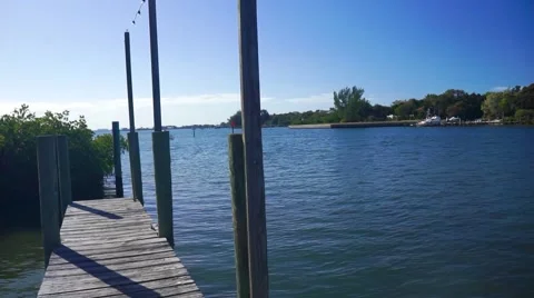 Dock on the water with Glidecam/Steadicam Video stock 61324165