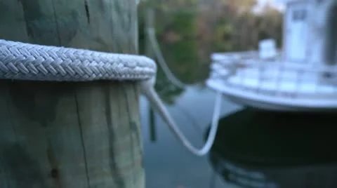 Docked boat Video stock 12754141