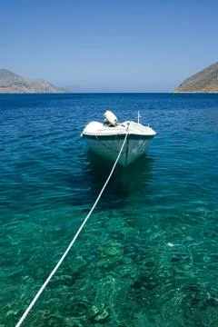 Docked boat Foto stock