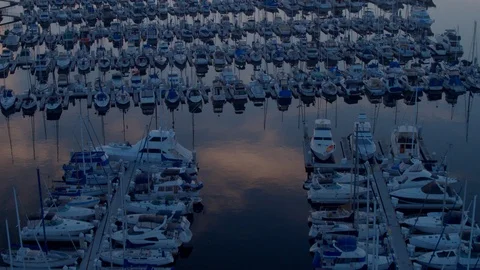 Docked Boats At Harbor Stock Footage 104015643