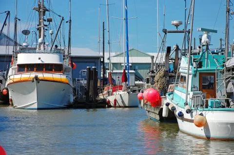 Docked boats Stock Photos