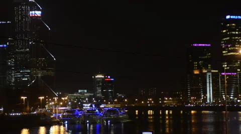 Docked in the City Stock Footage 44922351