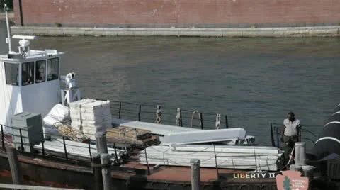 Docked Stock Footage