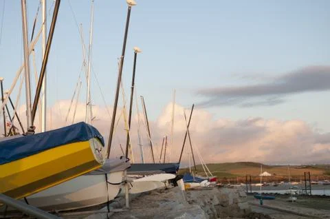 Docked Hulls Stock Photos
