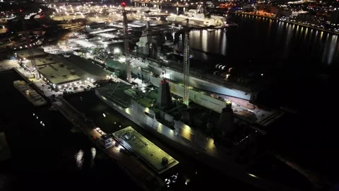 Docked - Norfolk, VA Video stock 336392114