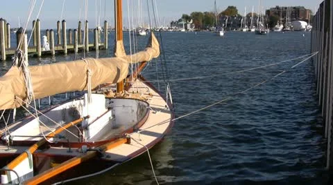 Docked Sailboat Annapolis Vidéo 10827051