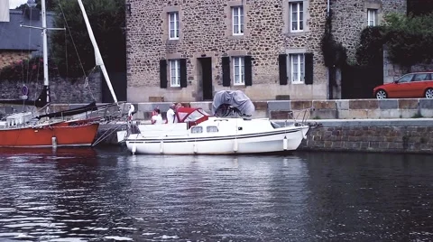 Docking a boat Stock Footage 66249901