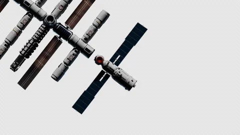 Docking the living module of the Space Station in space Video stock 240537871