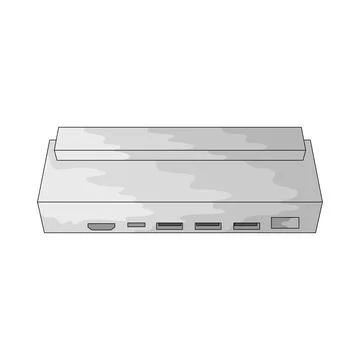 Docking station illustration Stock Illustration
