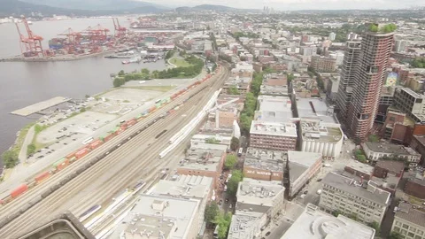 Dockland and Downtown Stock Footage 112355970