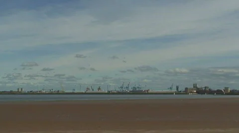 Dockland cranes1 Stock Footage 285532