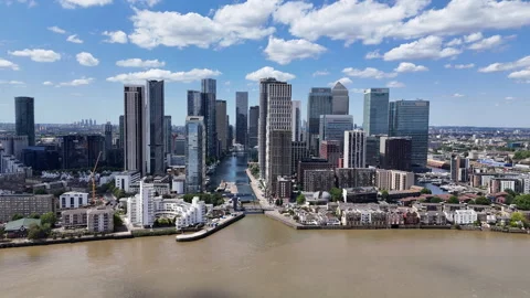 Docklands Financial District Stock Footage 341317746