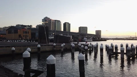 Docklands Harbour, Melbourne Stock Footage 102024929