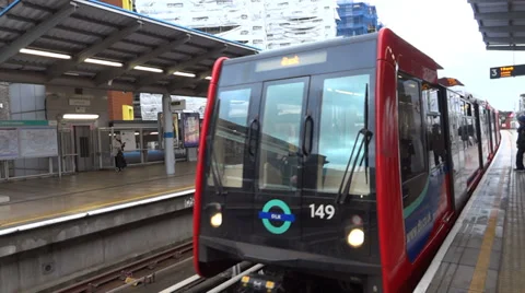 Docklands Light Railway Stock Footage 36875229