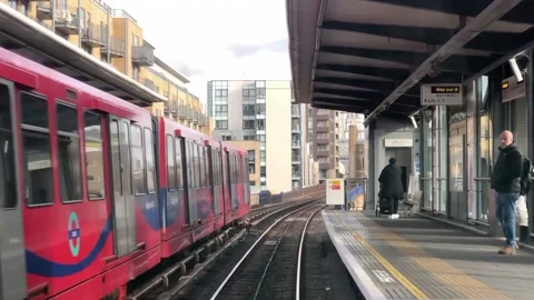 Docklands Light Railway Stock Footage 145075512