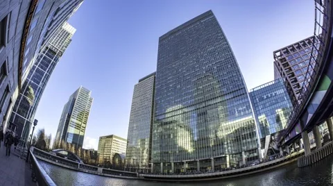 The Docklands in London Stock Footage 62439604